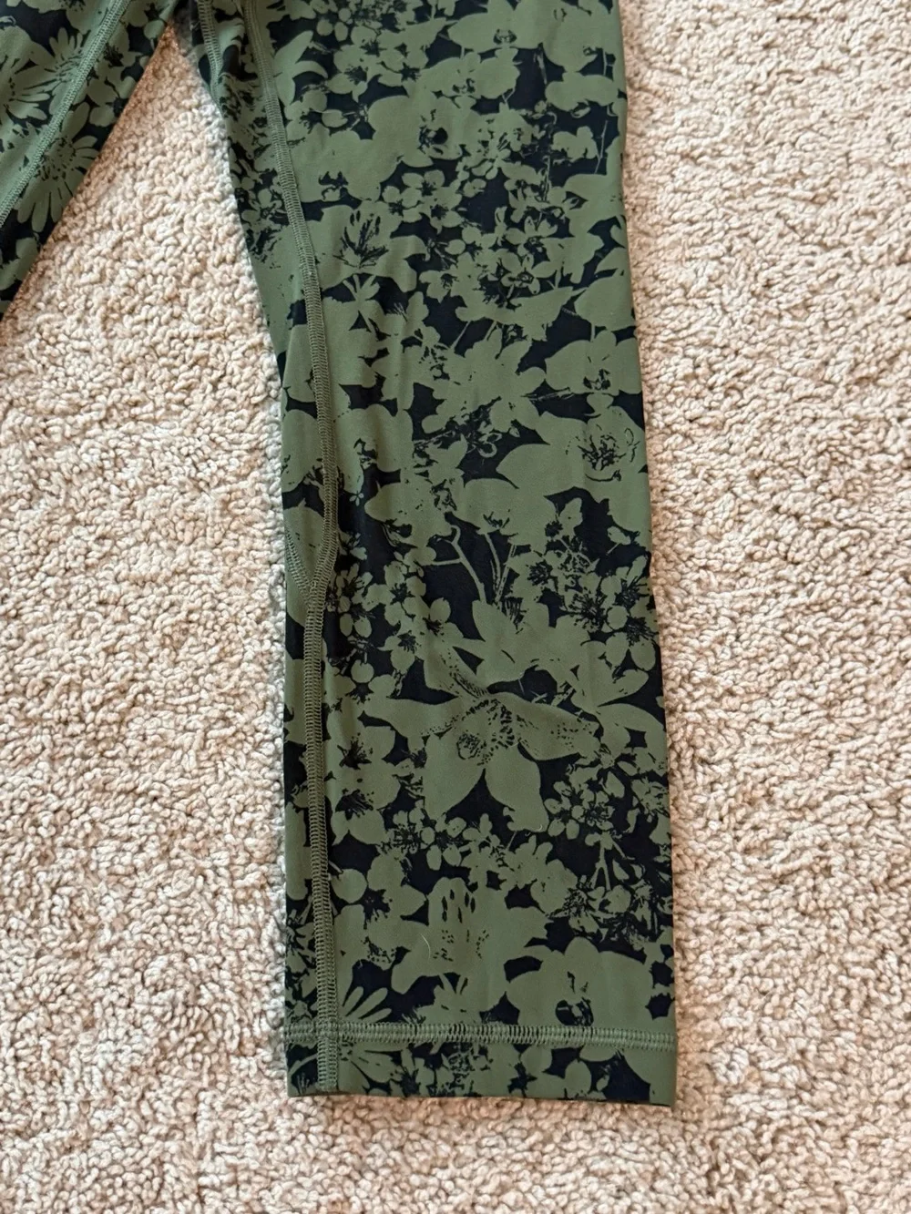Lululemon Align Crop Barracks Green High Rise Nulu Size 6